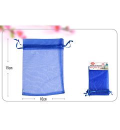 SACCHETTO ORGANZA COLORE BLU 10*15CM 5PZ