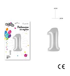 MR.PARTY PALLONCINO MYLAR ARGENTO 1 20X43CM