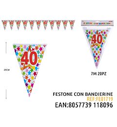 FESTONE A BANDIERINE 40 7MDz