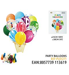 PARTY BALLOONS 30CM 15PZ