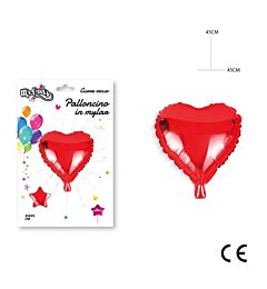 MR.PARTY PALLONCINO MYLAR CUORE 45X45CM ROSSODc