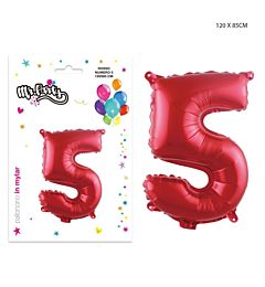 MR.PARTY PALLONCINO MYLAR ROSSO 5 120X85CMDc