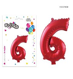 MR.PARTY PALLONCINO MYLAR ROSSO 6 113X79CM