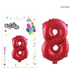 MR.PARTY PALLONCINO MYLAR ROSSO 8 114X76CM