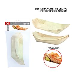 DC CASA BARCHETTA LEGNO FINGER FOOD 12.5CM 12PZ