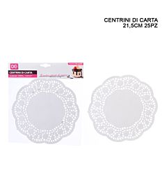 CENTRINO CARTA TONDO 21,5CM 25PZ BIANCODc