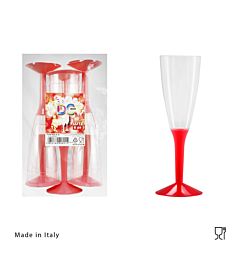 DC CASA FLUTE PLAST. 6PZ ROSSO