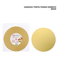DC CASA VASSOIO TONDO PORTA TORTA DORATO 30CMDc