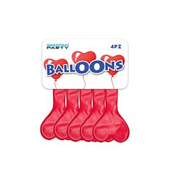 PALLONE CUORE 12  ROSSO 4PZ