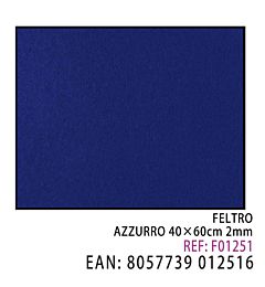 FELTRO AZZURRO  40 X 60CM X 2MMDz