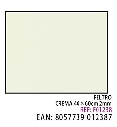 FELTRO CREMA  40 X 60CM X 2MM