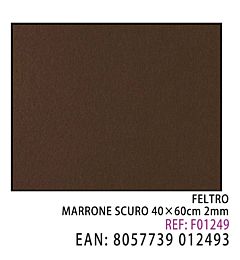 FELTRO MARRONE SCURO  40 X 60CM X 2MMDz