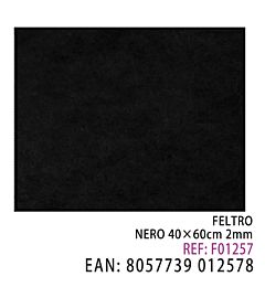 FELTRO NERO  40 X 60CM X 2MMDz