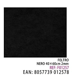 FELTRO NERO  40 X 60CM X 2MM