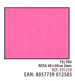 FELTRO ROSA  40 X 60CM X 2MMDz