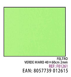 FELTRO VERDE PASTELLO  40 X 60CM X 2MM