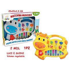 GOGO - PIANOLA MUSICALE MUCCA 2 ASS