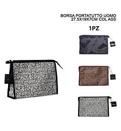 BORSA PORTATUTTO UOMO LETTERE 27.5X19X7CM ASSMelissa