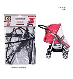 PARAPIOGGIA PASSEGGINO PVC UNIV.78X78CM 214G TRASP