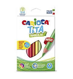 CARIOCA MATITE COLORATE TRIANGOLARI MAXI TITA  12PZCarioca