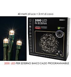 2000 LUCI LED BIANCO CALDO X EST.C/BOB