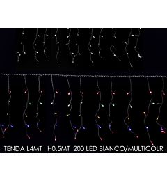 TENDA 4MT X0.5MT 200 LED BIANCO/MULT