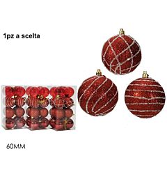 SET 16 PALLE 60MM ROSSE 3ASS.