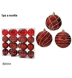 SET 8 PALLE 80MM ROSSE 3ASS.