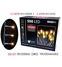 500 LUCI LED ORO  X EST. PROGR