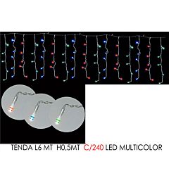 TENDA 6MT C/240 LED MULTICOLOR LX0.5MT
