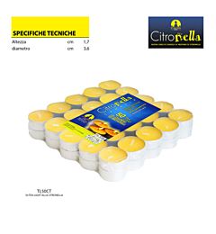 50 TEALIGHT CITRONELLA 3,6X1,7