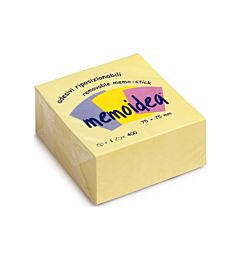 CUBO NOTES MEMOIDEA 75X75 GIALLO PASTELLO     3261