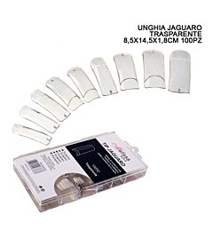 UNGHIA JAGUARO TRASPARENTE 8,5X14,5X1,8CM 100PZ