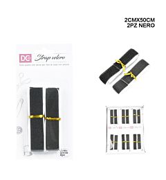 DC CASA STRAP VELCRO ADESIVO 2CMX50CM NERO