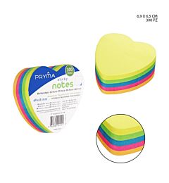 PRYMA STICKY NOTES CUORE 69X65MM 300FF FLUO