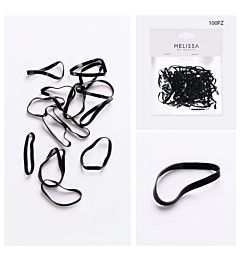 MINI ELASTICI CAPELLI NERI 100PZ