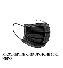 MASCHERINE CHIRURGICHE NERE 10PZ