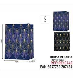 BORSA IN CARTA DA REGALO SALDATO ORO OPACO S 23*18