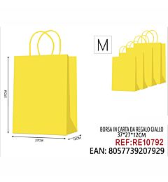 BORSA IN CARTA DA REGALO GIALLO 37*27*12