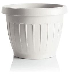 VASO  TERRA  D.35 BIANCO