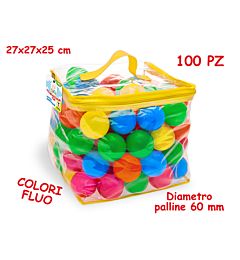 GOGO - PALLINE COLORI FLUO 100 PZ IN BORSA