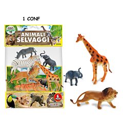 GEO NATURE - ANIMALI SAVANA RIGIDI 6 PZ