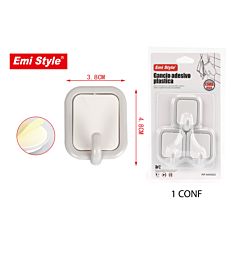 EMI STYLE GANCI APPENDITUTTO ADESIVI 1.5KG 3.8*4.8CM 3PZNemix