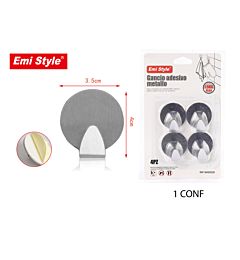 EMI STYLE GANCI APPENDITUTTO ADESIVI 1.5KG 3.5*4CM 4PZ