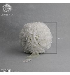 SEMIPALLA ROSE 20CM BIANCO