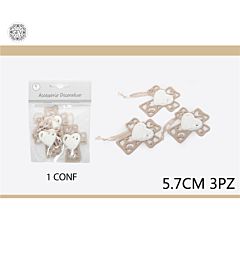 ACCESSORIO DECORATIVO CROCE E CUORE 5.7CM3PCS