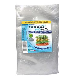 SACCO +BELLO BUSTE SOTTOVUOTO 50PZ 15X25 GOFFRATI