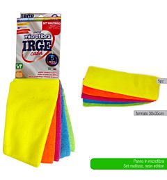 PANNO IRGE MICROFIBRA 5PZ 30X35CM FLUO