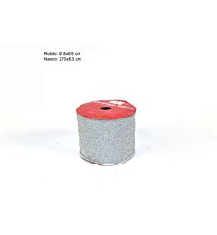 NASTRO GLITTERATO 6,3 X 270 CM SILVER (LCH15-020-1