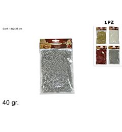 DECORAZIONE PALLINE 40GR 4 COL.    ART.SXP15411C/B